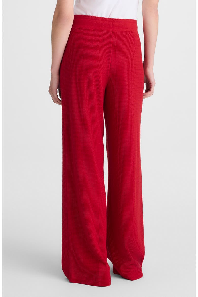 Waffle Wide Leg Pajama Pant, Alternate, color, CRIMSON