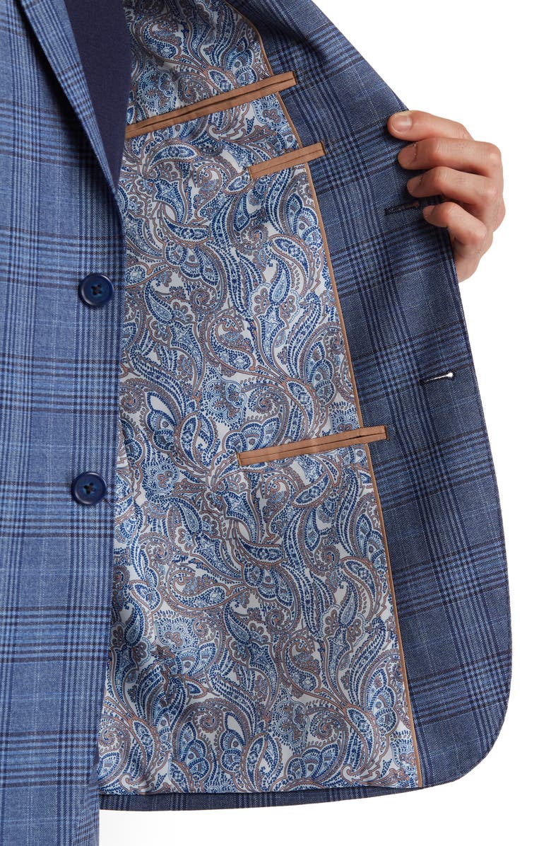 English Laundry Trim Fit Plaid Wool Blend Suit, Alternate, color,