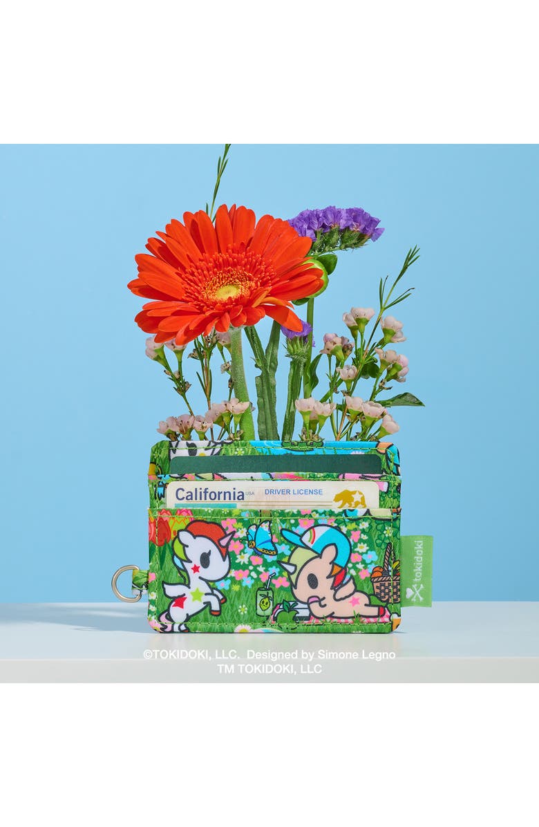 JuJuBe x tokidoki 20th Anniversary Celebration Be Charged Card Case, Alternate, color, Meadow Blooms