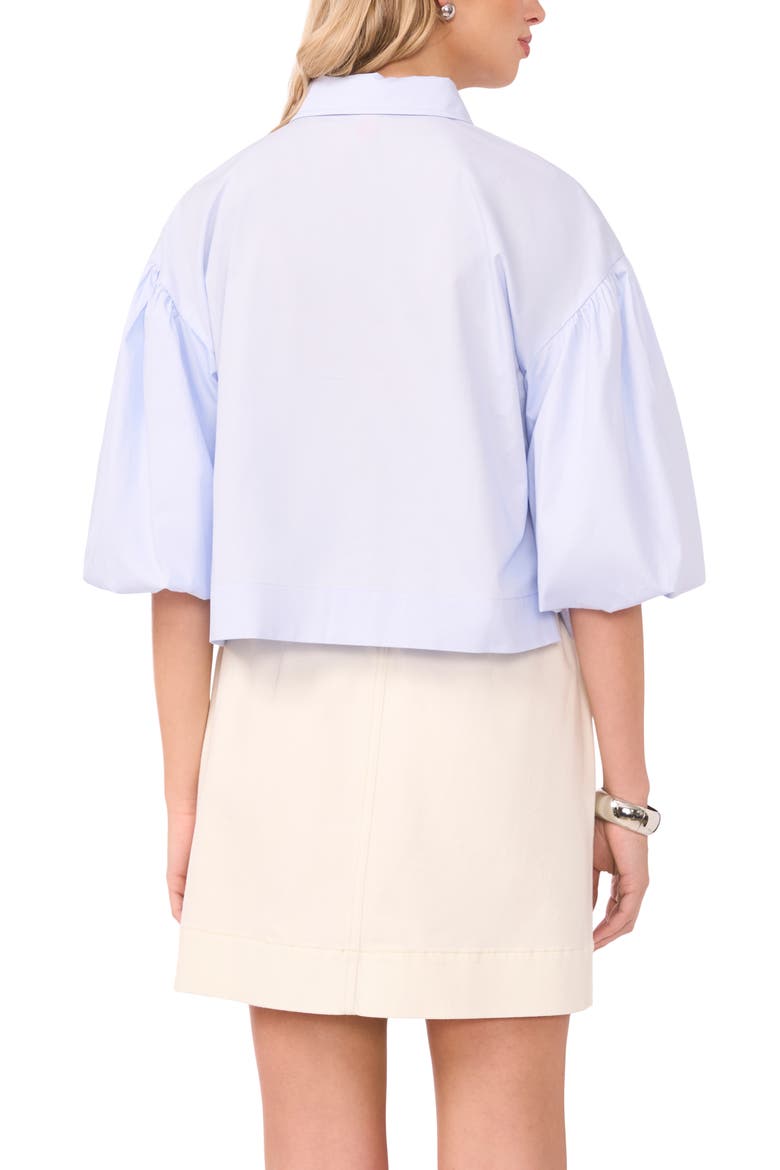 Puff Sleeve Boxy Shirt, Alternate, color, SKY