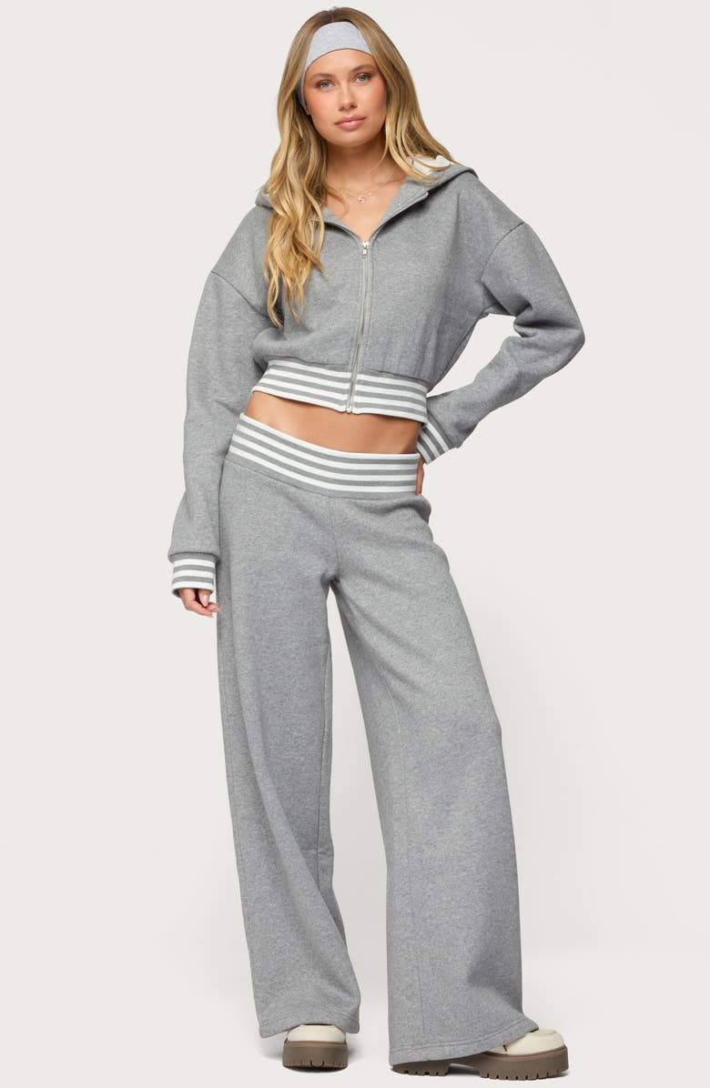 EDIKTED Eloura Stripe Waist Low Rise Sweatpants, Alternate, color,