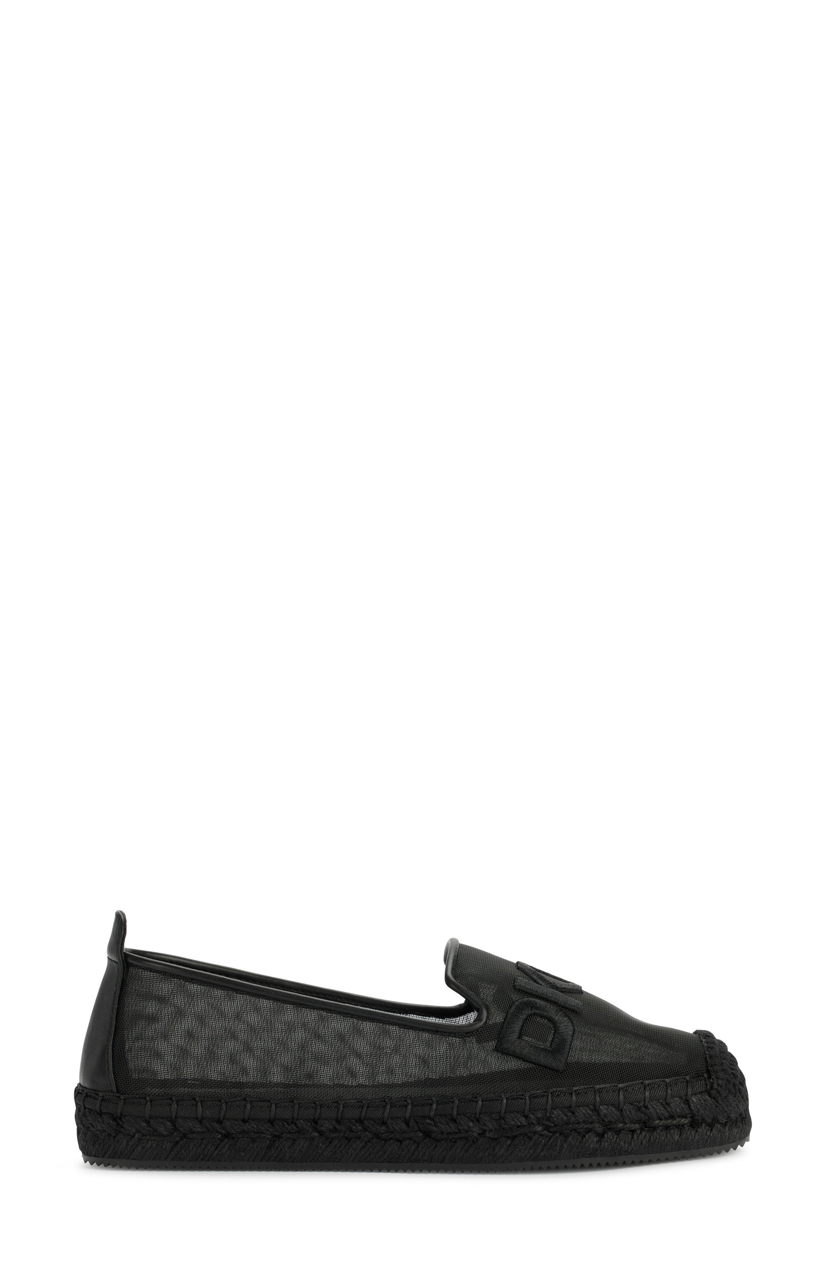 Mallandra Logo Espadrille, Alternate, color, BLACK