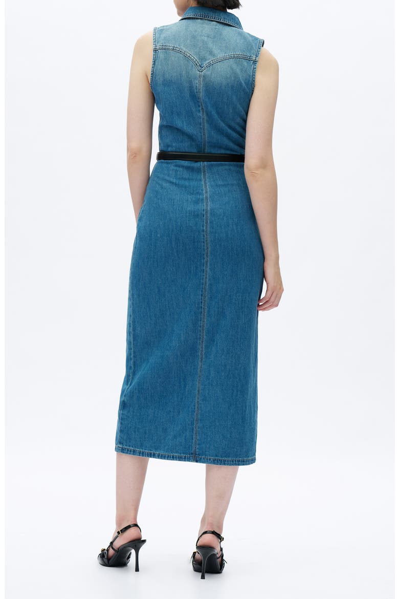 Sleeveless Denim Maxi Dress, Alternate, color, MEDIUM BLUE