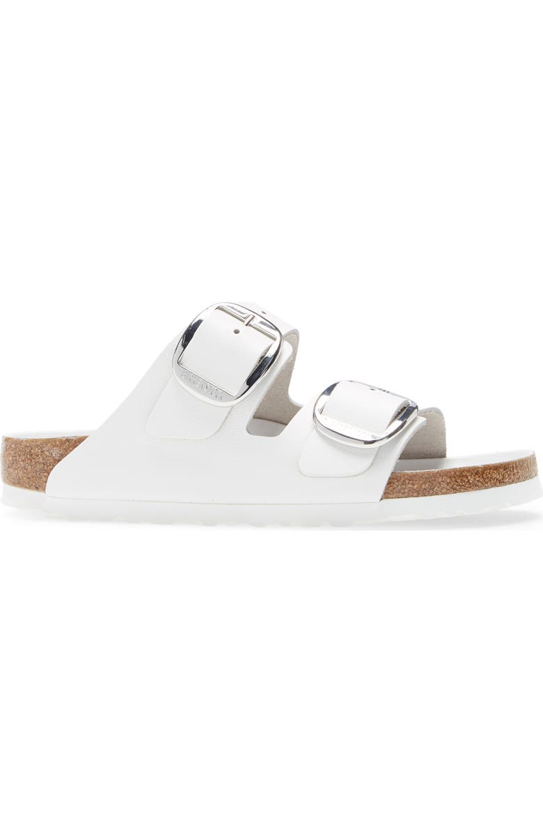 Birkenstock Arizona Big Buckle Slide Sandal, Alternate, color, White Leather