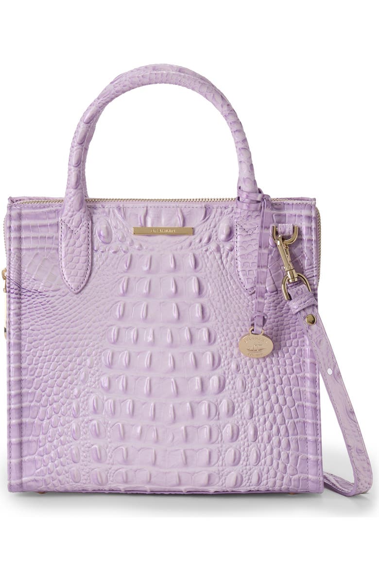 Brahmin Small Caroline Croc Embossed Leather Satchel, Alternate, color,