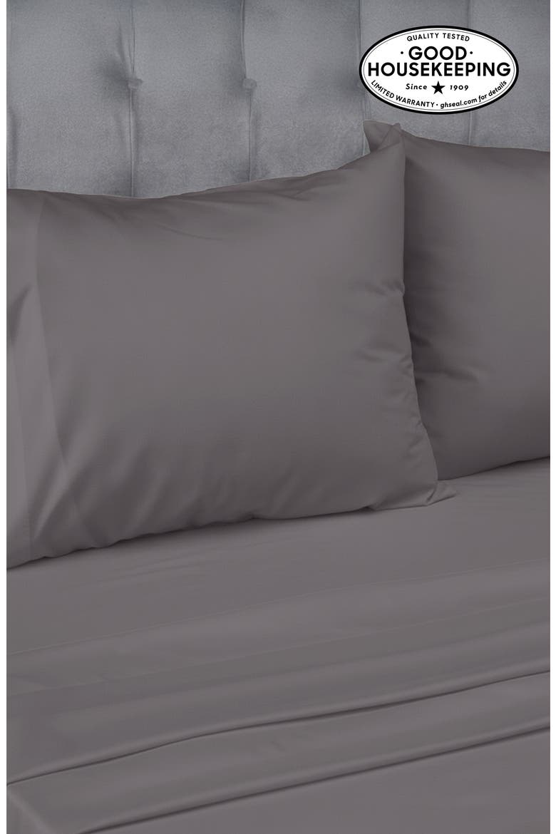 Set of 2 Pillowcases - Signature Comfort 100% Egyptian Cotton Percale, Alternate, color, Grey
