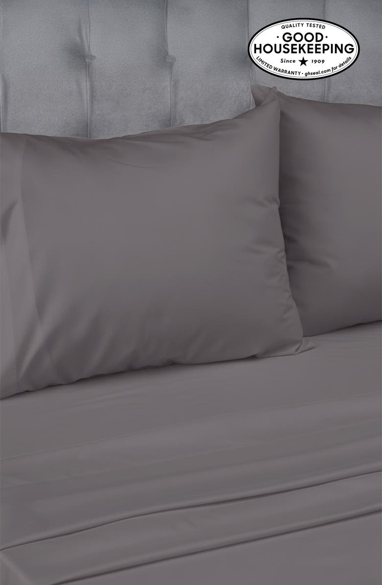 CALIFORNIA DESIGN DEN Set of 2 Pillowcases - Signature Comfort 100% Egyptian Cotton Percale, Alternate, color, Grey