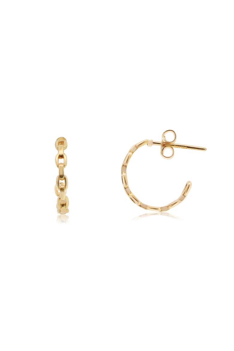 Oval Link Hoop Earrings, Main, color, Yellow Gold
