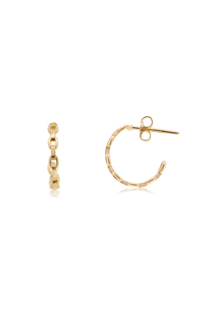 The Lovery Fine Jewelry Oval Link Hoop Earrings, Main, color, Yellow Gold