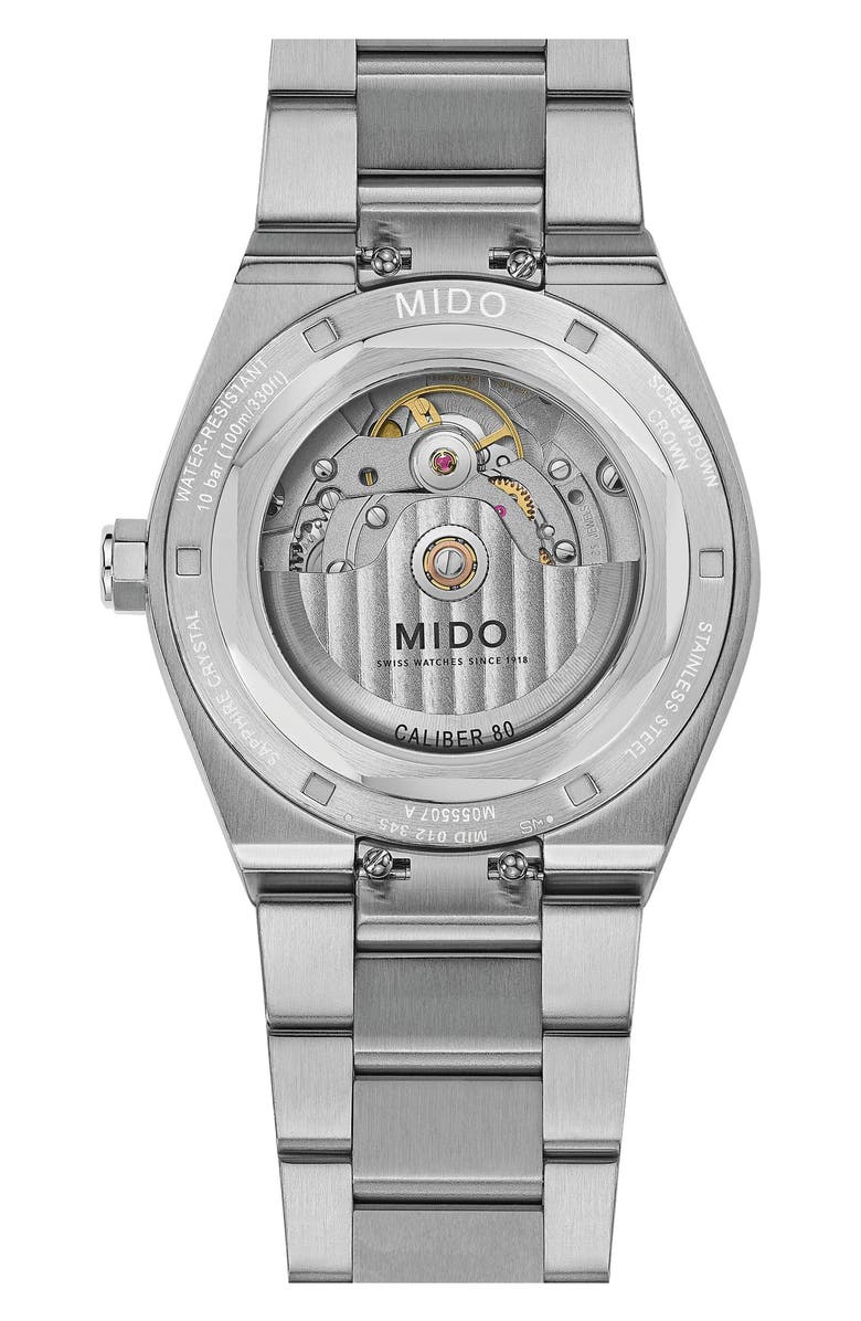 MIDO Multifort 8 One Crown Automatic Bracelet Watch, 40mm, Alternate, color, Turquoise