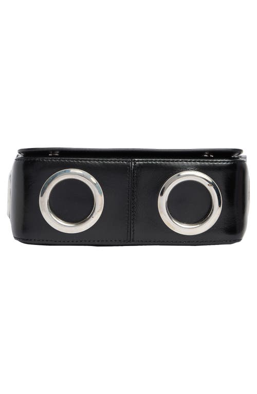 Moschino Metal Logo Crossbody Shoulder Bag In Black
