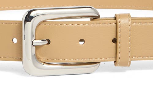 Steve Madden Faux Leather Belt In Tan