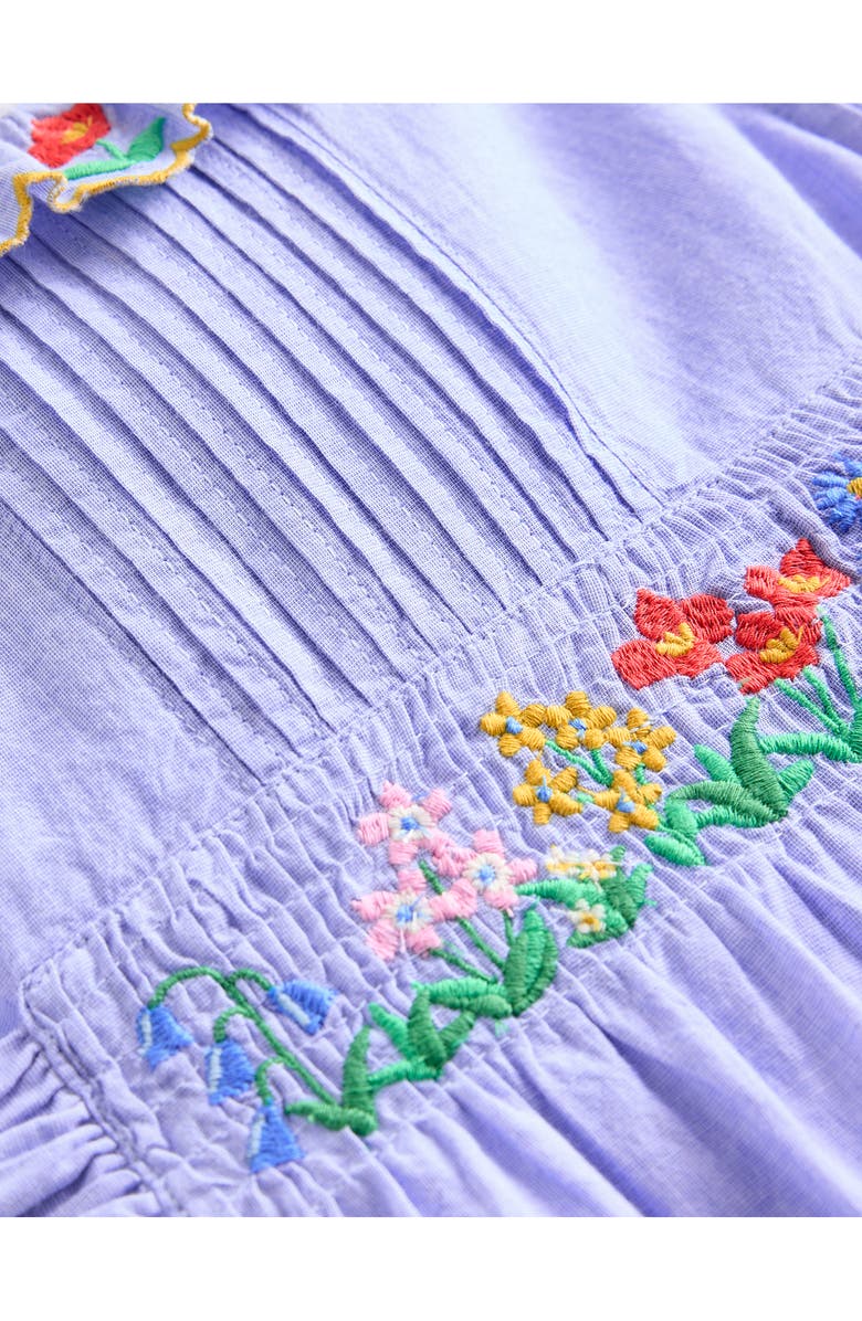 Mini Boden Kids' Floral Embroidered Sleeveless Cotton Dress, Alternate, color, 