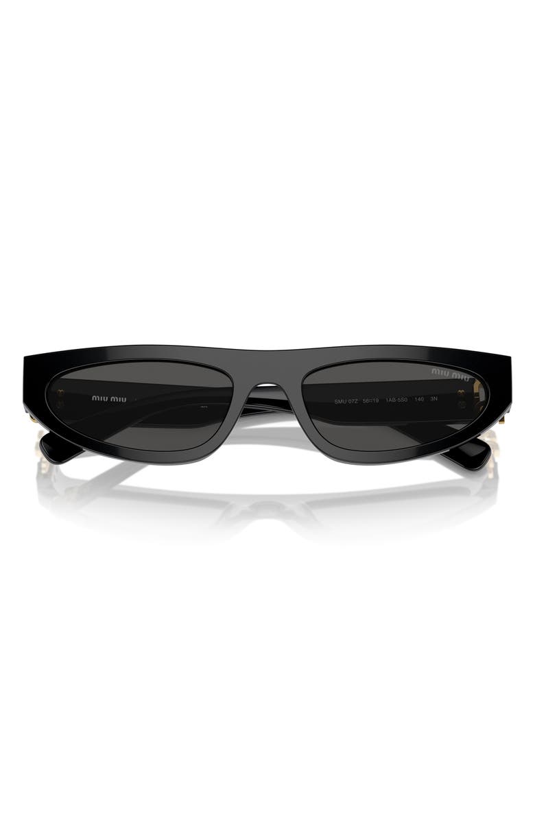 Miu Miu 56mm Irregular Sunglasses, Alternate, color, 