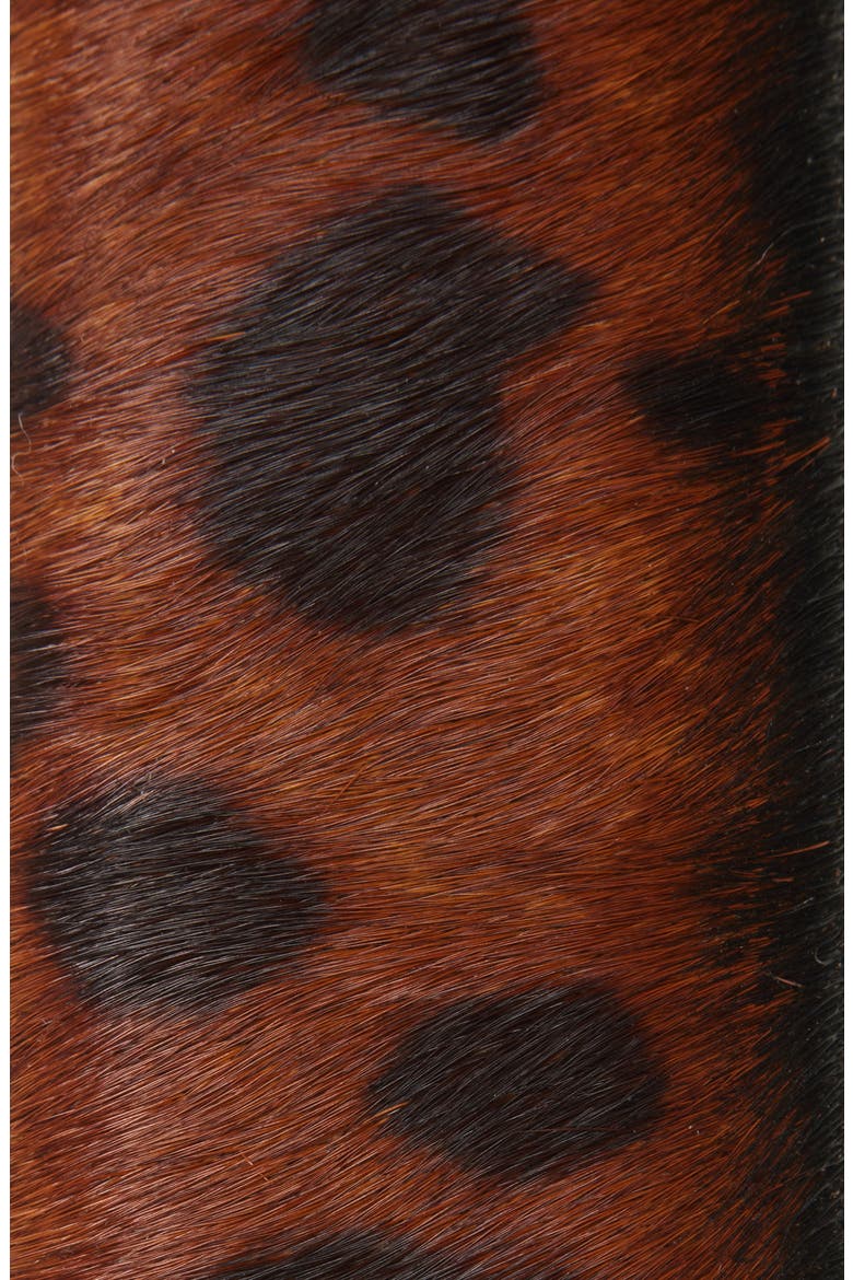 Inez Leopard Calf Hair Leather Belt, Alternate, color, CARAMEL MULTI