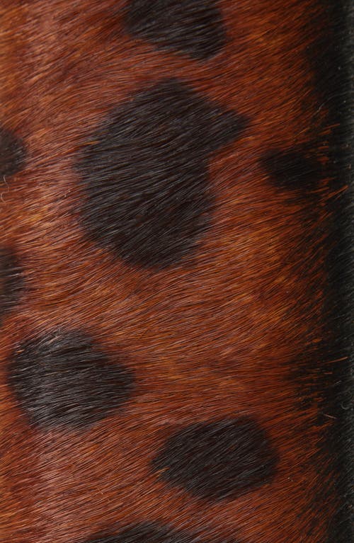 Madewell Inez Leopard Calf Hair Leather Belt In Brown