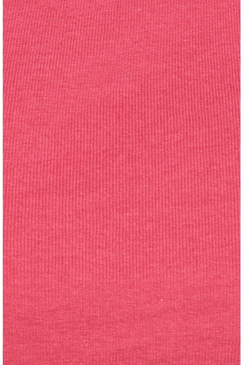 Ballet Neck Cotton & Modal Knit Elbow Sleeve Tee, Alternate, color, PINK VIVACIOUS