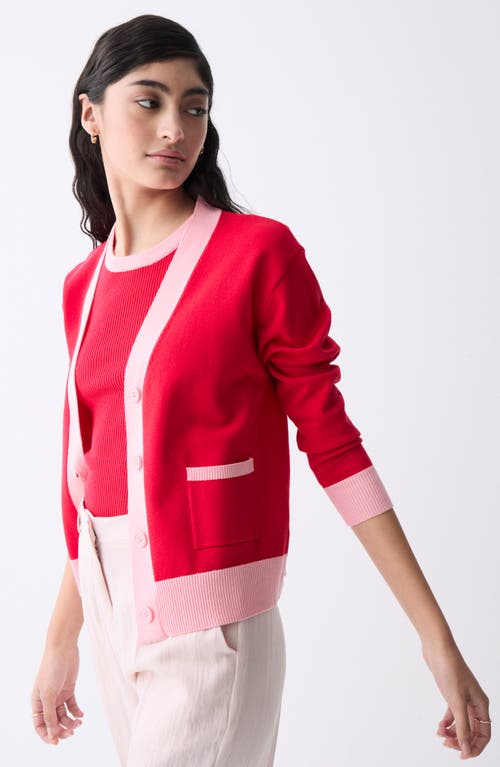 DELUC DELUC LISBOA CONTRAST TRIM CARDIGAN 