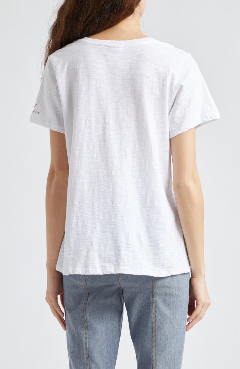 Cinq à Sept Bonjour Smiling Heart Graphic T-Shirt, Alternate, color, White/Black