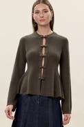 Rebecca Taylor Rhea Knit Peplum Cardi