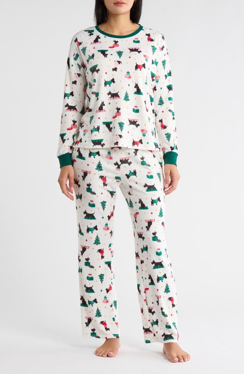 Holiday Long Sleeve Top, Shorts & Pants Pajamas