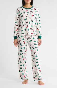 Holiday Long Sleeve Top, Shorts & Pants Pajamas