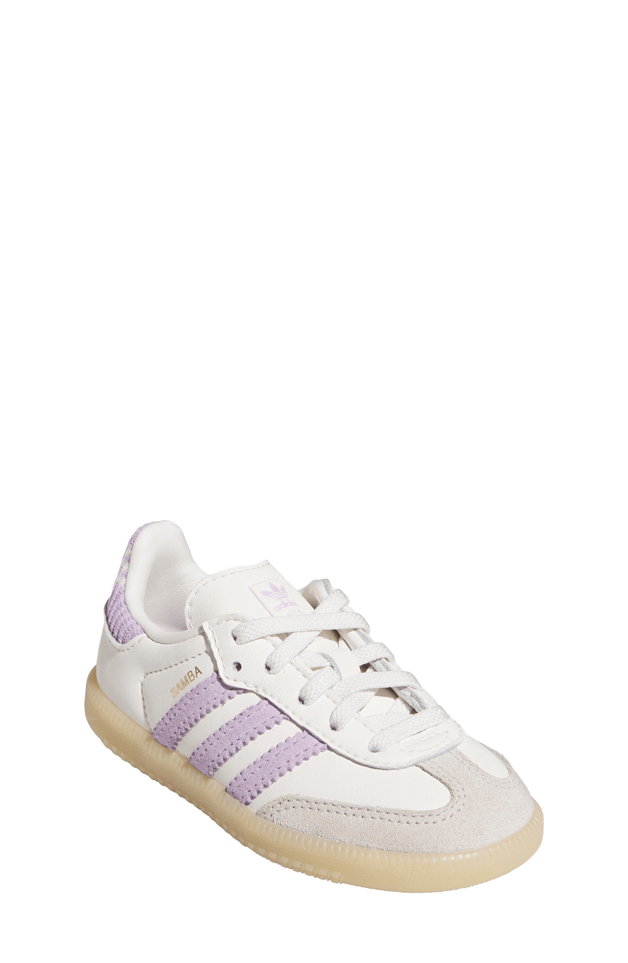 adidas Kids' Samba OG Sneaker, Main, color, Cloud White/ Plum/ Gum 3