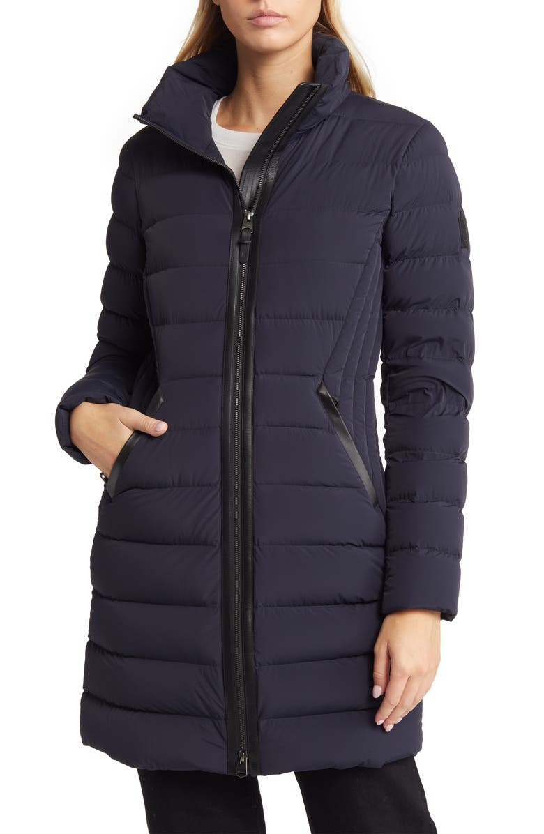 Mackage Farren Water Repellent Down Coat, Alternate, color, Navy