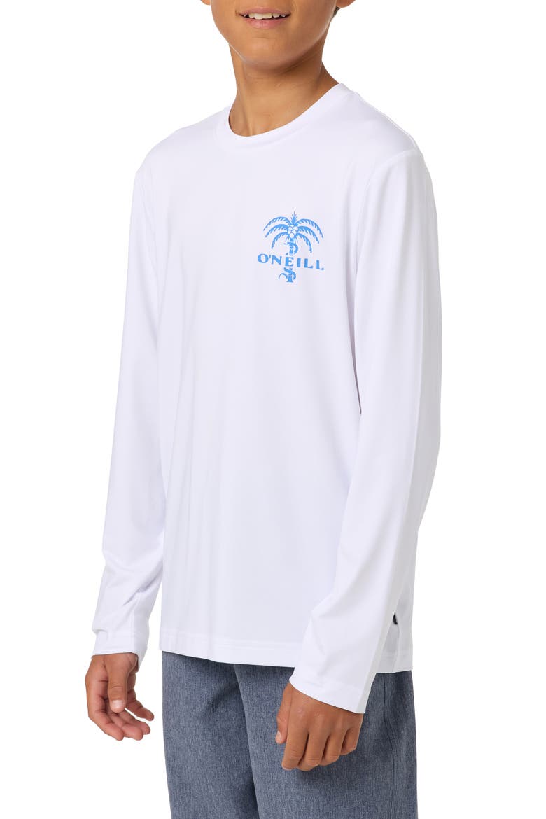 Kids' Surf Supply Long Sleeve Rashguard, Alternate, color, WHITE