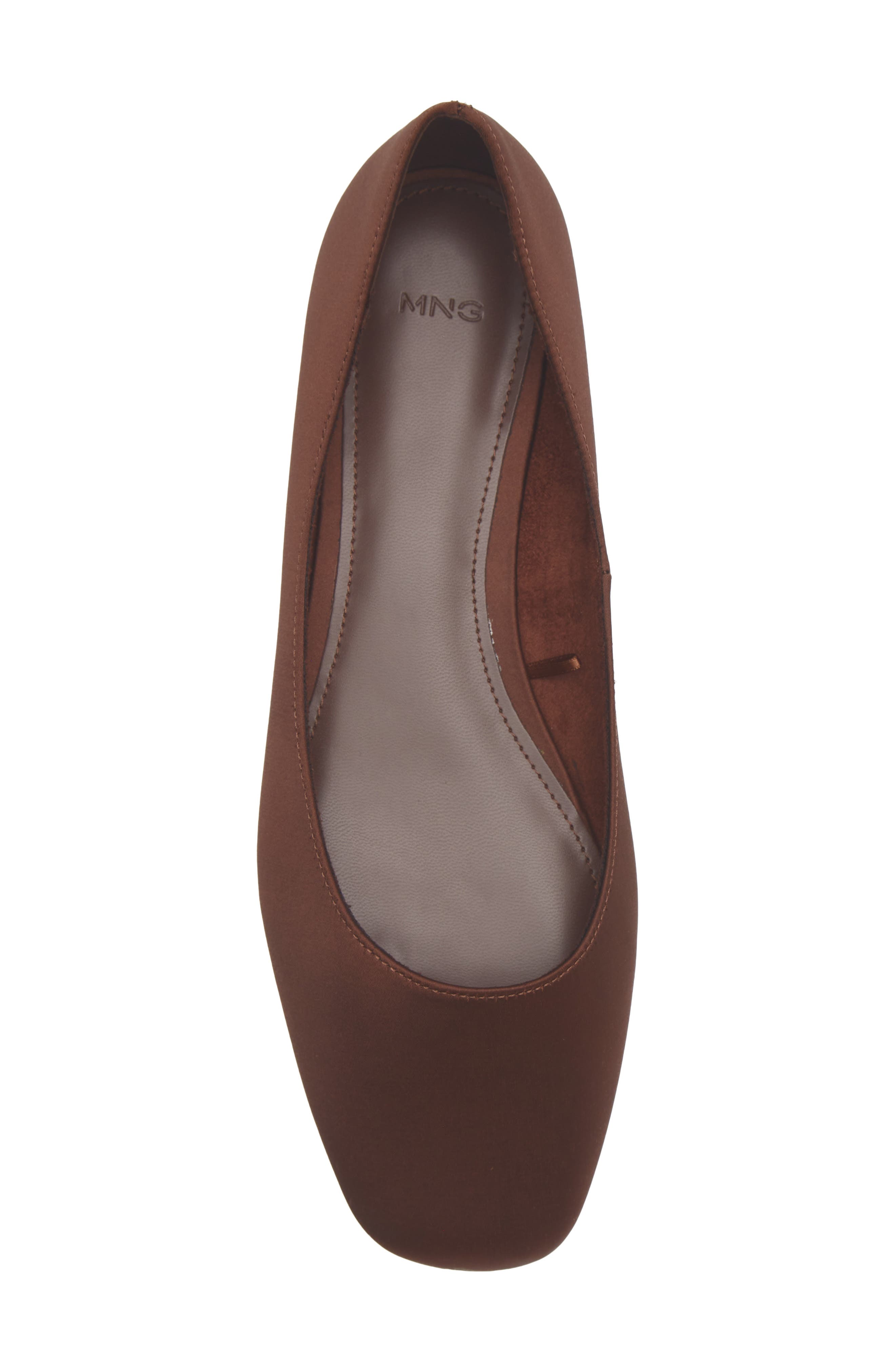 Ebro Square Toe Flat, Alternate, color, CHOCOLATE
