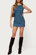 EDIKTED Zurey Sleeveless Denim Romper