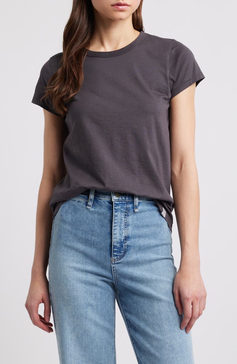 rag & bone The Slub Organic Pima Cotton T-Shirt, Main, color, Greystone