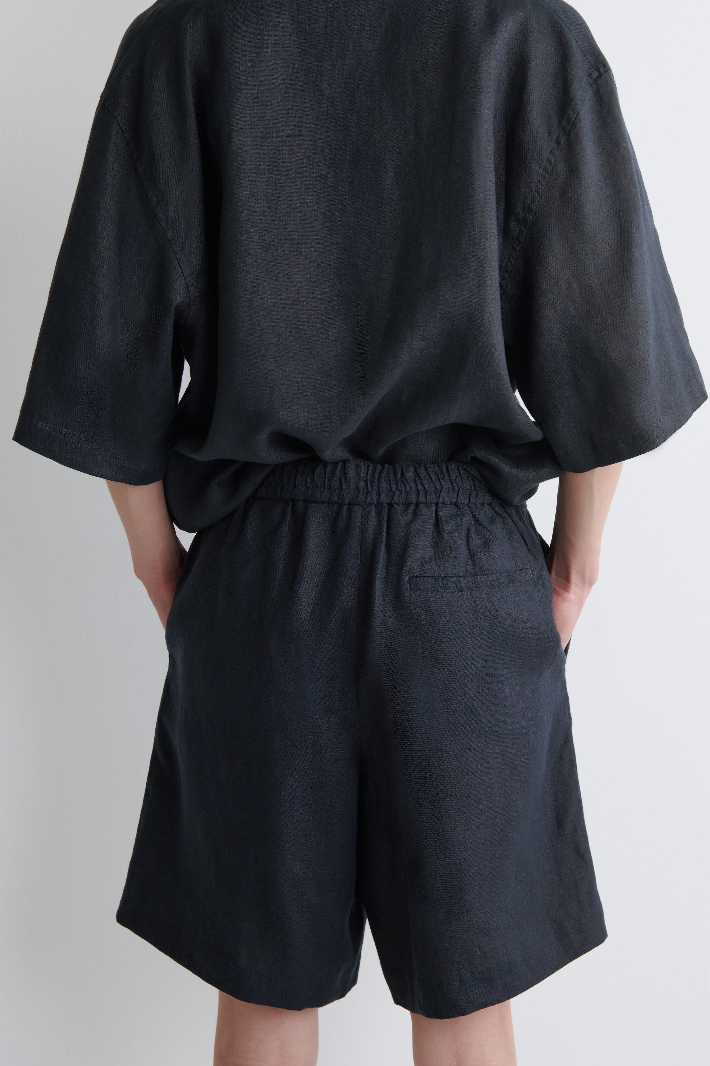 Elasticated Linen Shorts - image 2