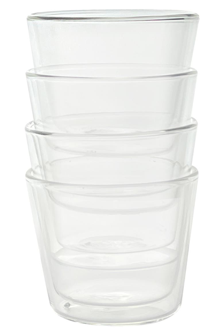 Rocks Set of 4 Glasses, Alternate, color, CLEAR