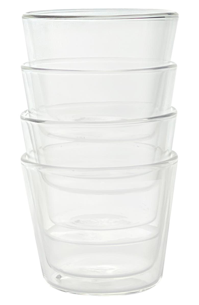 CLOUDNOLA Rocks Set of 4 Glasses, Alternate, color, Clear