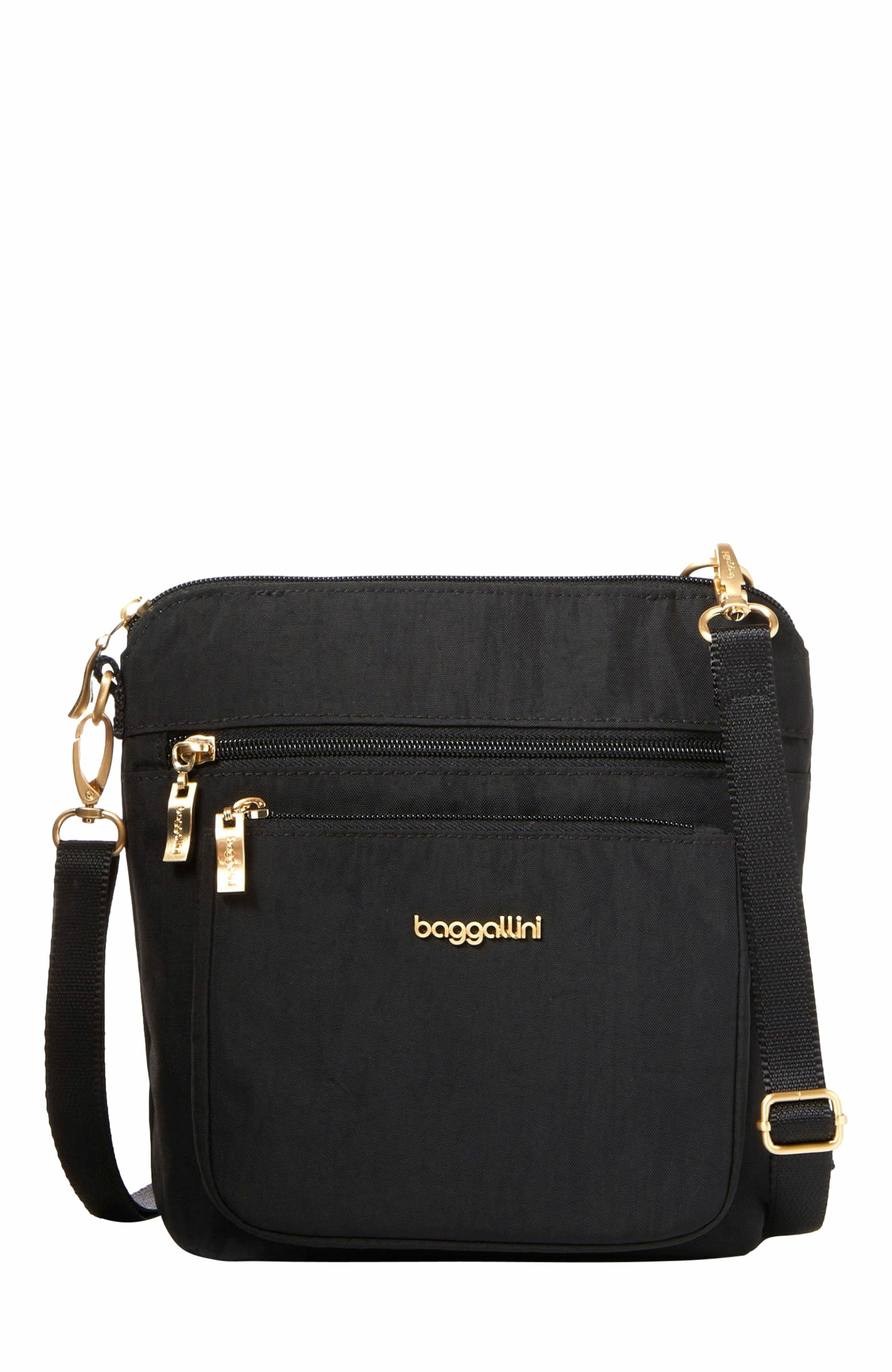 BAGGALLINI Modern Pocket Crossbody Bag, Main, color, Black With Gold Hardware