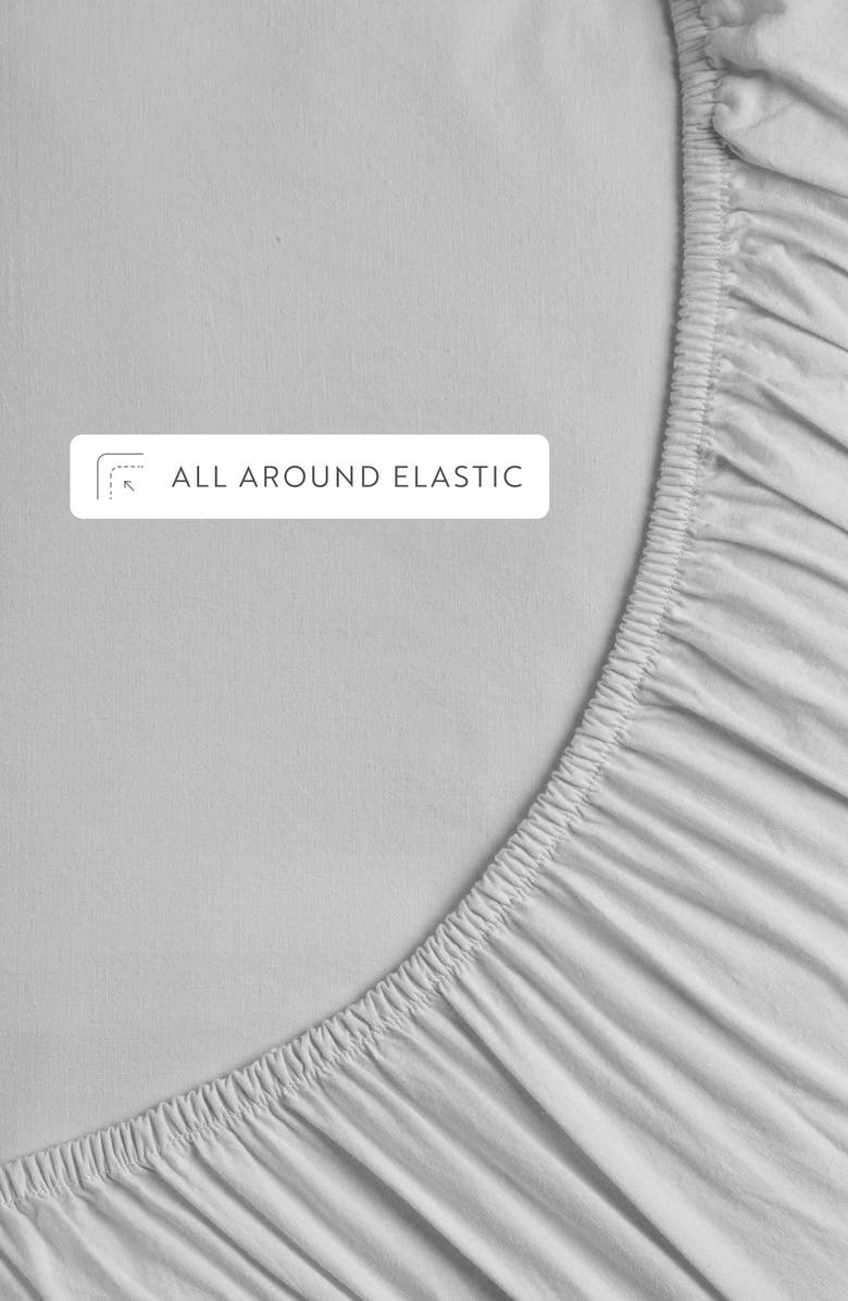 HOMESPUN Solid Cotton Percale Sheet Set, Alternate, color, Light Gray