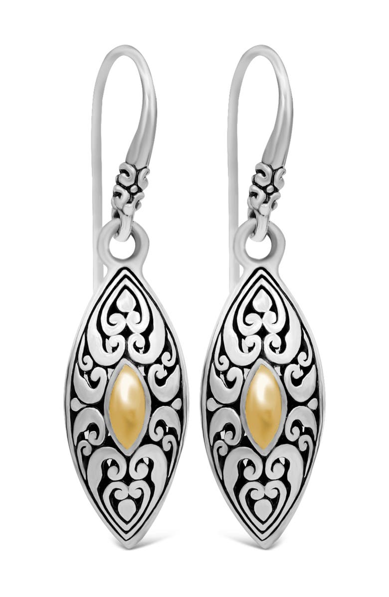 DEVATA Angel Eyes Earrings in Sterling Silver and 18K Gold, Alternate, color, Silver