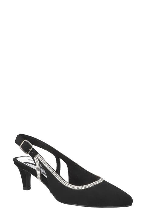 Glisten Kitten Heel Slingback Pump (Women)