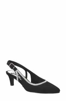 EASY STREET Glisten Kitten Heel Slingback Pump