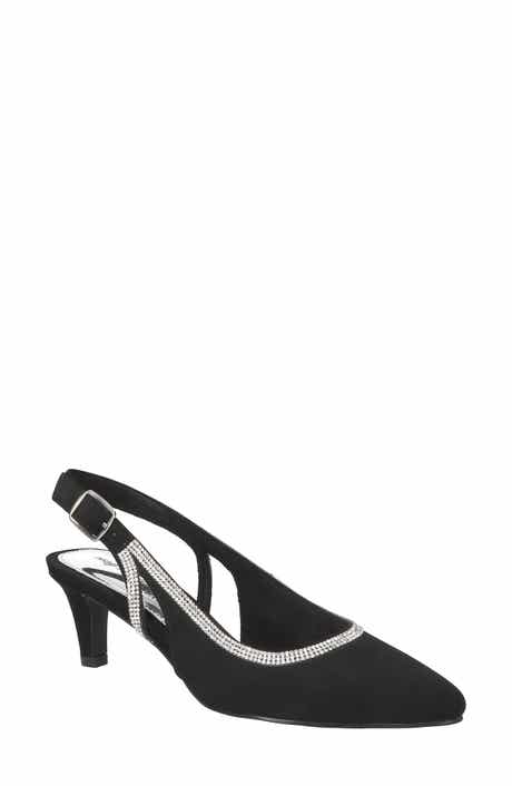 EASY STREET Glisten Kitten Heel Slingback Pump