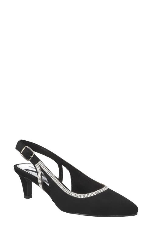EASY STREET EASY STREET GLISTEN KITTEN HEEL SLINGBACK PUMP 