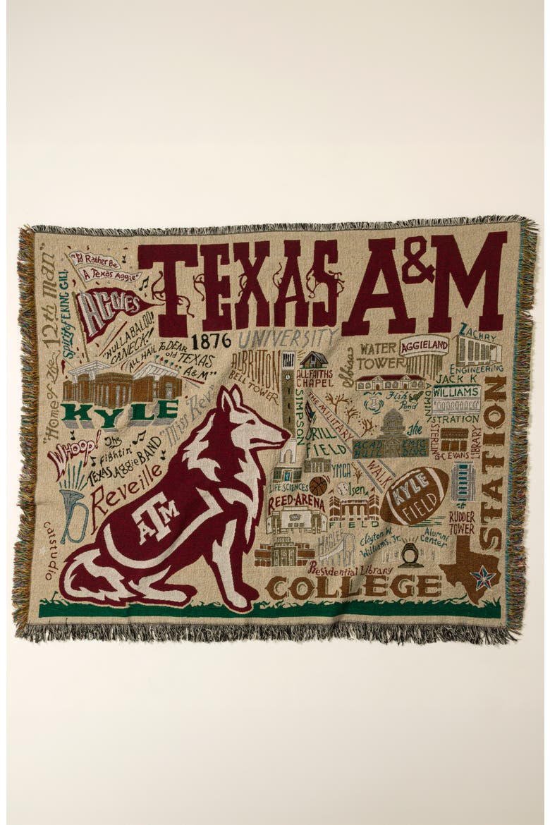 Woven College Blankets, Main, color, Texas A&M University