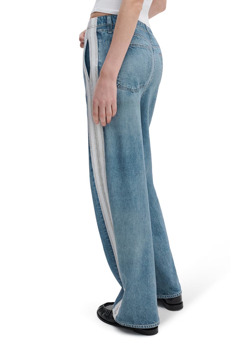 rb Miramar Side Stripe Wide Leg Cotton Terry Sweatpant Jeans, Alternate, color, SPORT