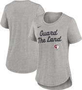 Nike Women's Nike Heather Gray Cleveland Guardians Script Tri-Blend T-Shirt