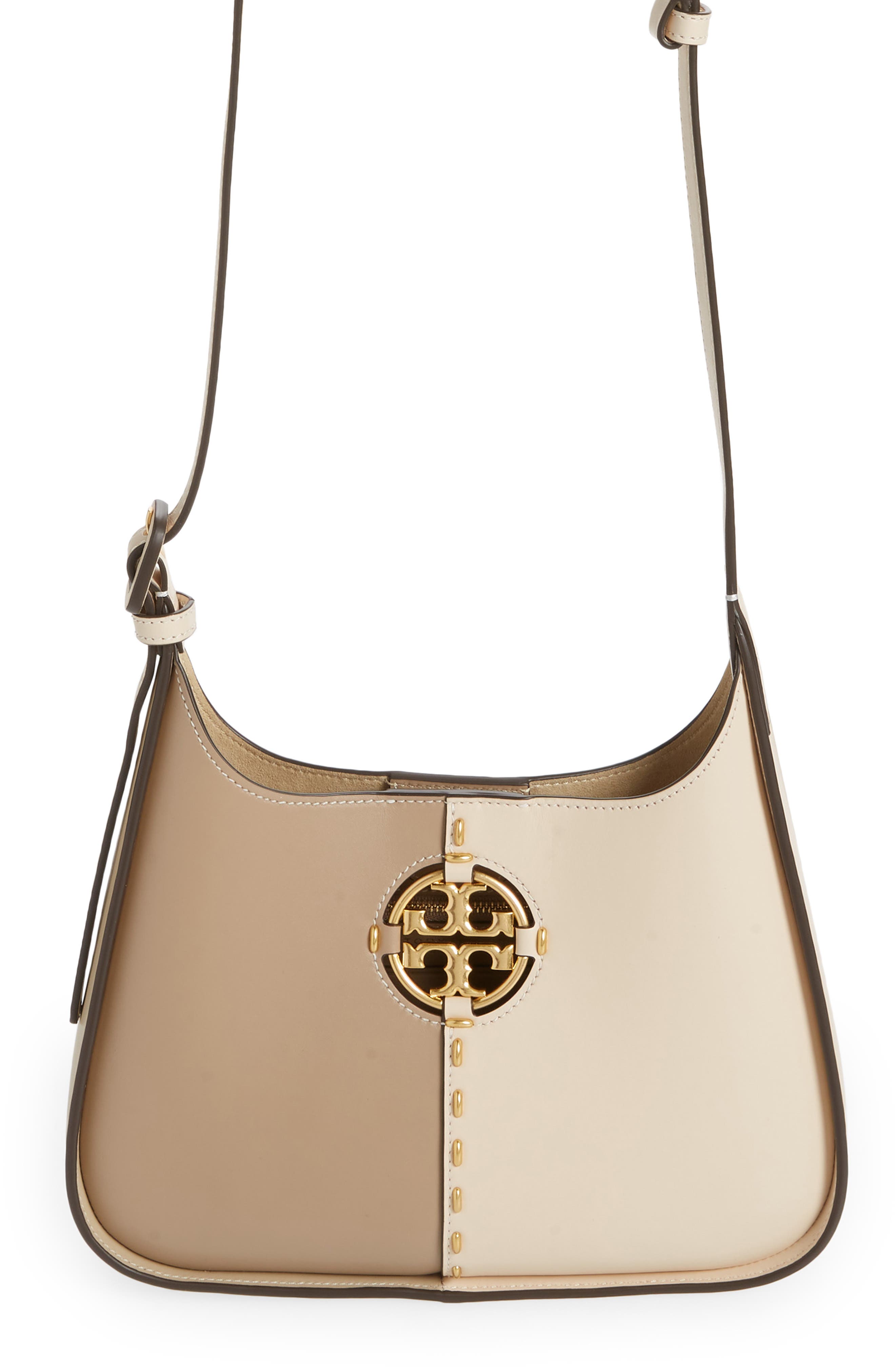 Tory Burch Miller Colorblock Small Leather Crossbody Bag, Main, color, 