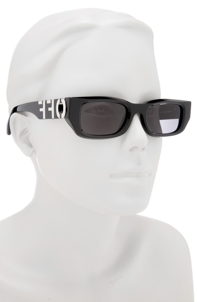 Off-White Fillmore 49mm Square Sunglasses, Alternate, color, Black Dark Grey
