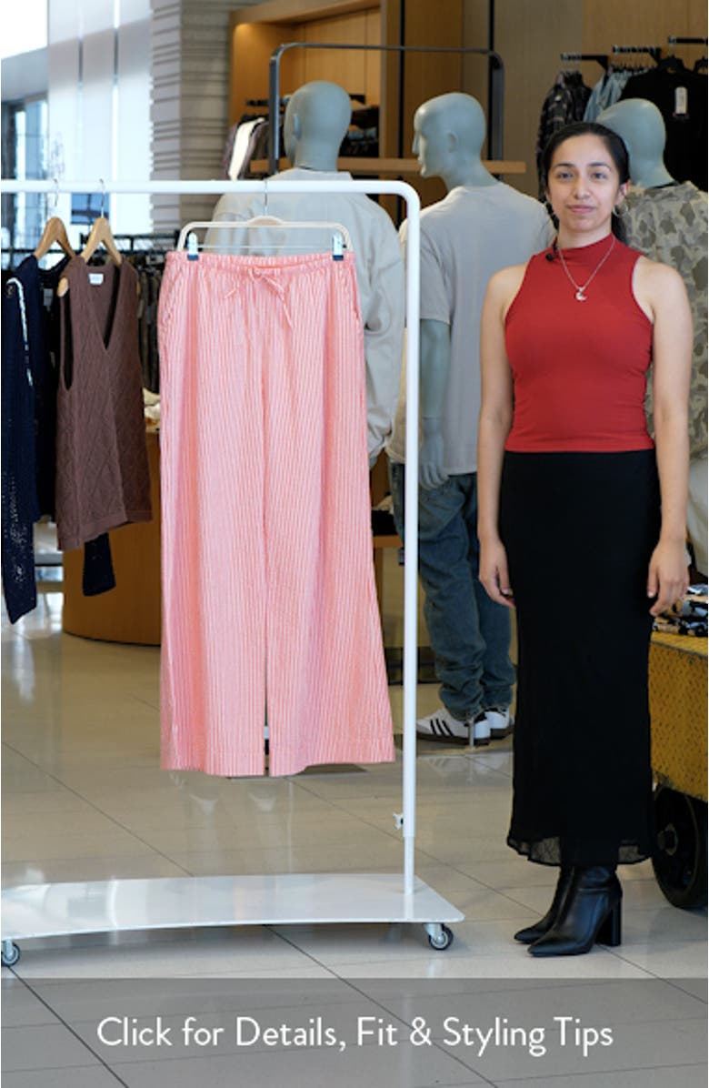 Seersucker Wide Leg Pants, sales video thumbnail