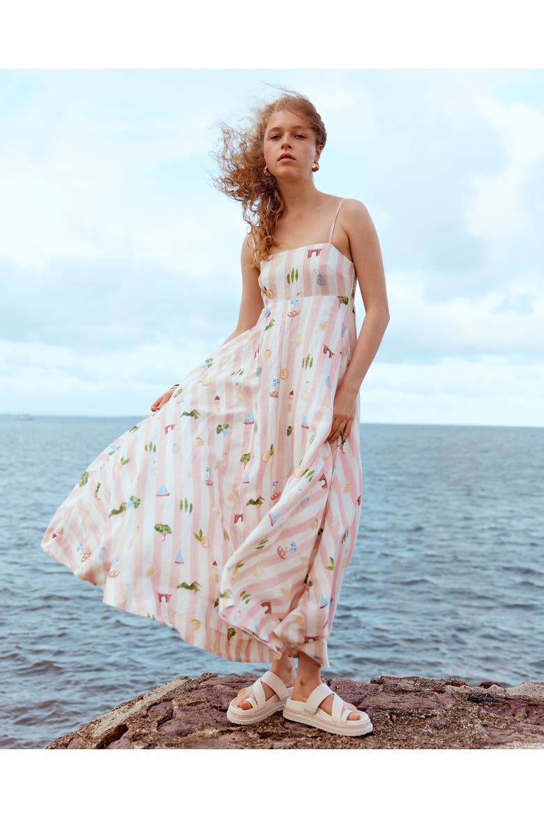 Boat Days Maxi Dress, Alternate, color, Light Pink