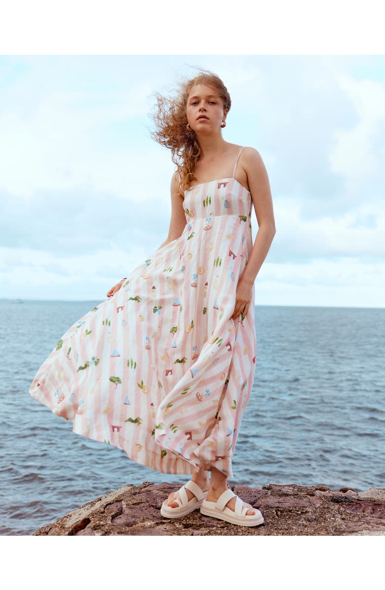 SMWR. By The Somewhere Co Boat Days Maxi Dress, Alternate, color, Light Pink